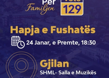 Selim Pacolli: Fushata e Koalicionit për Familjen nis në Gjilan më 24 Janar