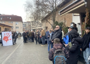 Serbët e veriut të Mitrovicës në mbështetje të protestës në Serbi