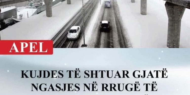 Policia me apel për shoferët: Vozitni me kujdes në rrugët e mbuluara me borë