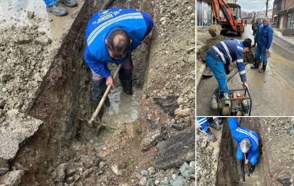 Ekipet e KRU ‘Gjakova’ në terren për sanimin e defektit në Rahovec