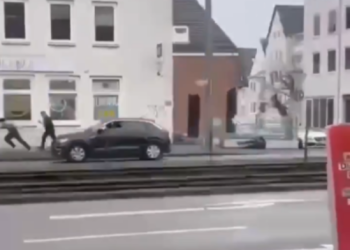 Të shtënat në Bielefeld, del video kur një nga të plagosurit rrëzohet në rrugës