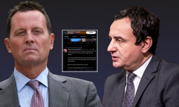 “Mos u mashtroni nga Kurti se është i afërt me SHBA”, djali i Trump e shpërndan postimin e Grenell
