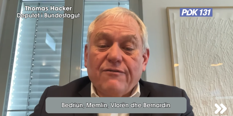 Deputeti gjerman Hacker në mbështetje të Bedri Hamzës dhe PDK-së, qytetarëve: Votoni për ata që ndjekin rrugën evropiane