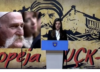 Përlotet Rifat Jashari gjatë fjalimit emocionues të vajzës së Adem Jasharit