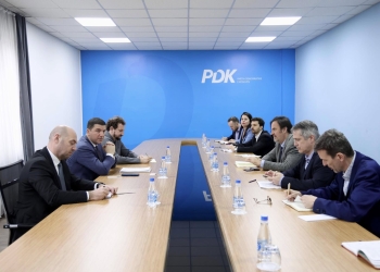 Krasniqi takon përfaqësuesit e instituteve evropiane për të diskutuar të ardhmen e Kosovës në raport me BE-në dhe stabilitetin rajonal