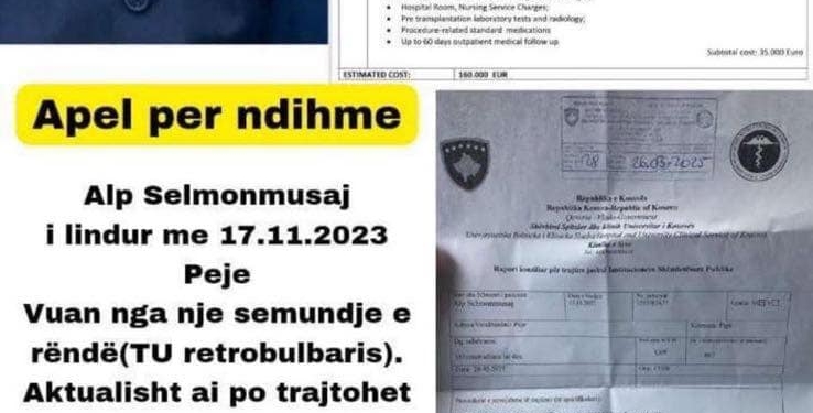 Apel për ndihmë: Djaloshi 2-vjeçar kërkon ndihmë