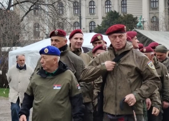 Personi i përfshirë në rastin e vëllezërve Bytyqi shihet në mesin e protestuesve pro-Vuçiqit në Beograd