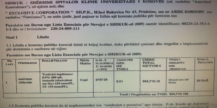 Përfundon kontrata për furnizim me NaCl nga Serbia, SHKUK neglizhon tenderin e ri pavarësisht mungesës së madhe