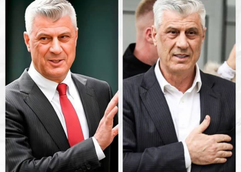 Detaji që (s)’na iku: Thaçi erdhi sot në Kosovë me të njejtën setër që e pati veshur kur e la vendin për tu përballur me Gjykatën Speciale