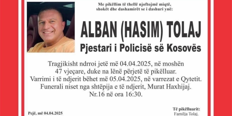 Sot varroset polici Alban Tolaj