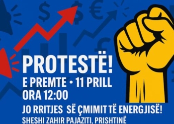Të premten protestë e re kundër shtrenjtimit të rrymës, “Vetëm bashkë mund ta ndalim këtë padrejtësi”