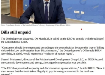 Muharremi-ZRRE-së: T’u kthehen qytetarëve miliona euro të paguara për rrymën në veri