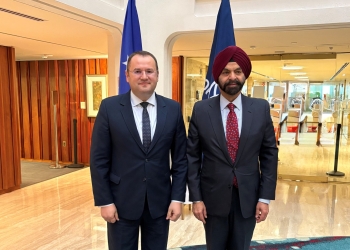 Guvernatori Ismaili takohet me Presidentin e Bankës Botërore, z. Ajay Banga për të forcuar bashkëpunimin strategjik