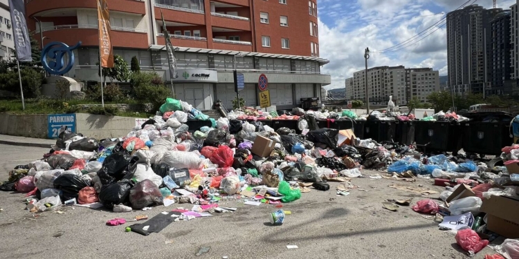 Kontejnerët tejmbushen në Dragodan, mbeturinat shtrihen nëpër rrugë
