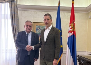 Nexhmedin Spahiu takohet me ministrin serb, Marko Gjuriq në Beograd