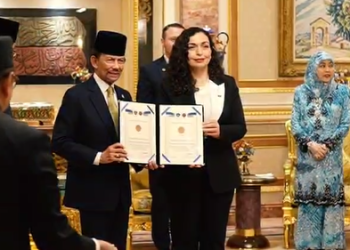 Osmani u prit me nderime mbretërore nga Sulltani i Bruneit Darussalam