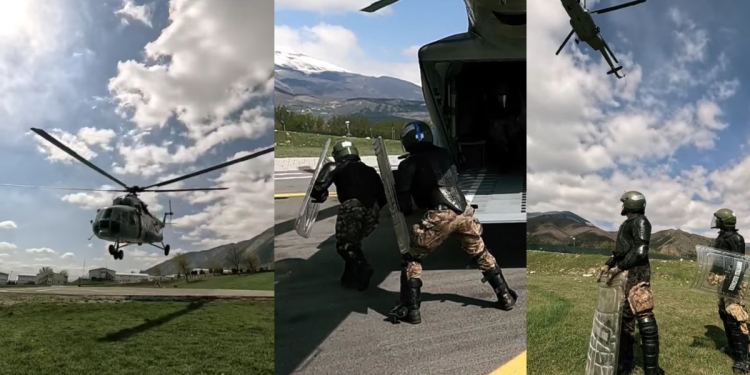 Ushtarët italianë të KFOR-it zhvillojnë stërvitje taktike për përballimin e trazirave në Kosovë