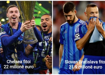 Chelsea kampion fitoi sa Slovan Bratislava që humbi tetë ndeshje në Champions