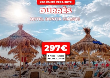 Oferta speciale e verës nga Sharr Travel: 4 ditë All Inclusive në Durrës – vetëm 297€