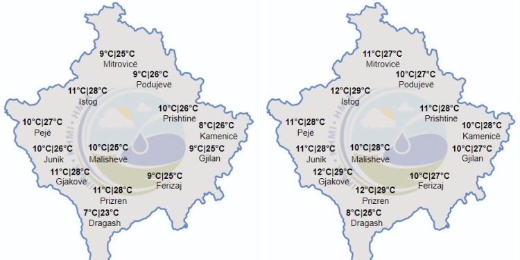 Moti sot, këto do të jenë temperaturat