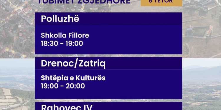 Smajl Latifi fton qytetarët në tubimet e sotme në Polluzhë, Drenoc, Zatriq dhe Rahovec