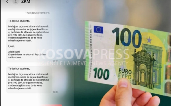 “I juaji Albin Kurti”, sms që iu dërgua studentëve për 100 eurot