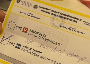 “Me juve deri në vdekje”, vota me mesazh për Arian Tahirin në Mitrovicë