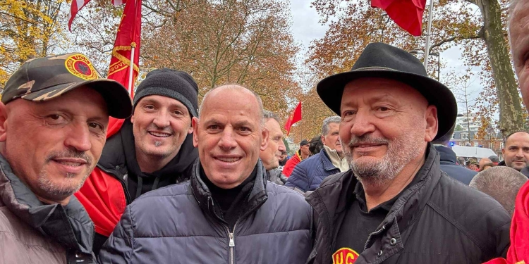 Ramiz Lladrovci pjesë e protestës në Strasburg: Lufta e UÇK-së nuk mund të njolloset