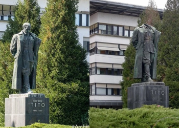 “Tito pa kokë” në Slloveni, një qytetarë i heqi kokën statujës së bronztë