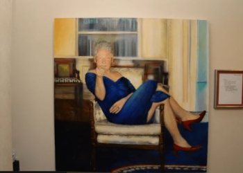 Piktura e Epstein shfaq ish-presidentin Clinton ë veshur me fustanin e Lewinsky-t