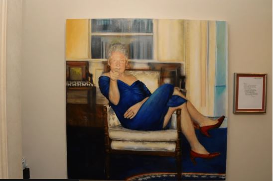 Piktura e Epstein shfaq ish-presidentin Clinton ë veshur me fustanin e Lewinsky-t