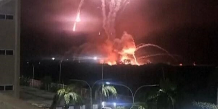 Pamje nga shpërthimi në kryeqytetin venezuelas