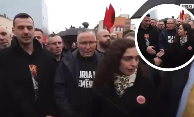 Momenti kur takohet Osmani me djalin e Thaçit, ky i fundit e përshëndet ftohtë