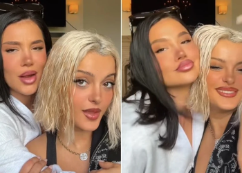 Bebe Rexha shfaqet krah Dhurata Dorës