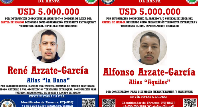 Pas “El Menchos”, SHBA ofron 10 milionë dollarë shpërblim për kapjen e udhëheqësve të kartelit Sinaloa