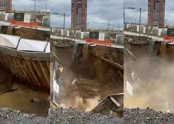 Video teksa shembet një pjesë e rrugës në Prishtinë – ndërpritet furnizimi me ujë në disa lagje