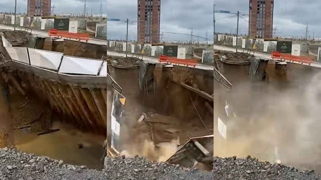 Video teksa shembet një pjesë e rrugës në Prishtinë – ndërpritet furnizimi me ujë në disa lagje