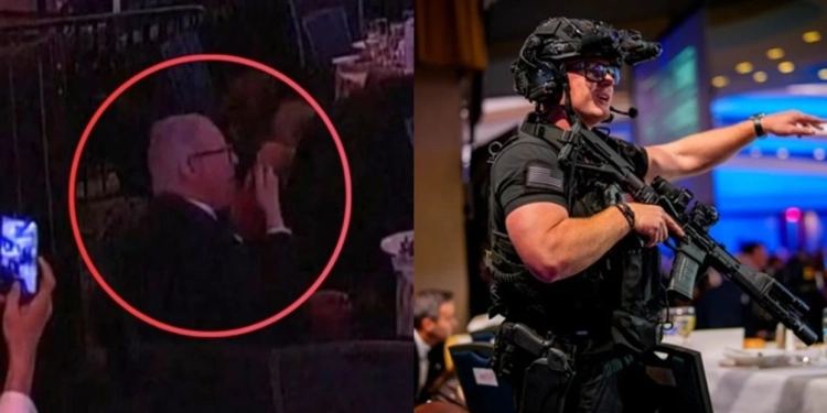 Burri vazhdoi të hajë i qetë sallatën e tij edhe pas të shtënave në Uashington, pamjet bëhen virale