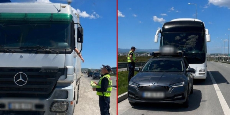 Mbi 5 mijë kamionë e autobusë kontrollohen nga Policia, shqiptohen mbi 400 gjoba