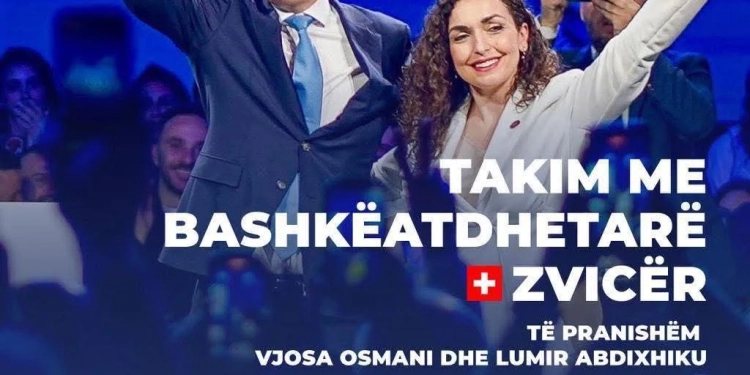 Abdixhiku e Osmani mbajnë sot takim me bashkatdhetarët në Cyrih të Zvicres
