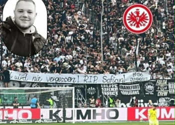 Homazhe prekëse në Bundesliga: Tifozët e Eintracht Frankfurt nderojnë të riun kosovar Sofian Podvorica