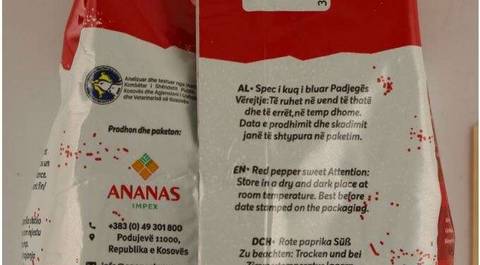 AUV: Spec i kuq i bluar nga Kosova rezulton me pesticid të ndaluar, asgjësohet ngarkesa
