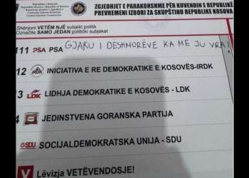 “Gjaku i dëshmorëve ka me ju vra” – qytetari bën të pavlefshëm fletëvotimin
