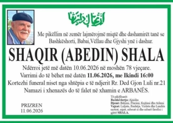 Sot varroset 78-vjeçari që u aksidentua për vdekje në Arbanë të Prizrenit