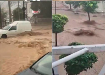Reshjet e dendura shkaktojnë përmbytje në Rahovec, rrugët mbulohen nga uji